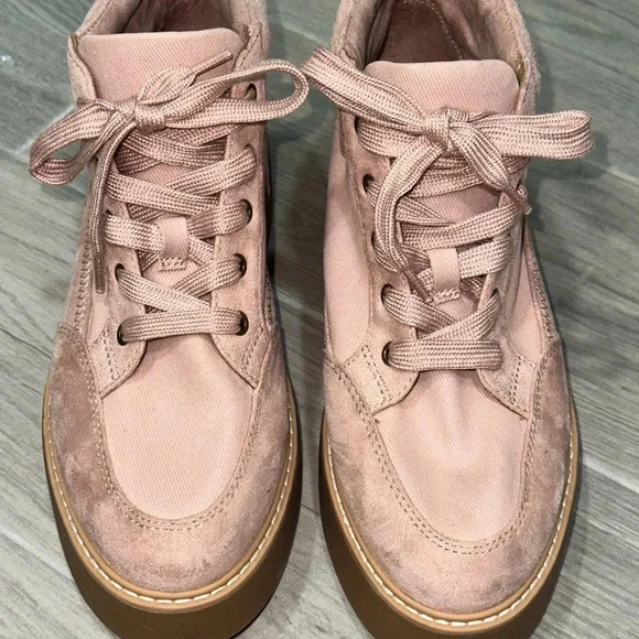 Zodiac Suede Hightop Pink Platform Sneakers Size 7.5M - Picture 2 of 9